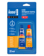 Kudo KBT770 Клей эпоксидный &quot;Холодная сварка 2К&quot;, двухкомпонентный, прозрачный, 2х10 мл