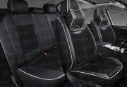 PSV 137880 Накидки в машину на сиденья весь салон 5D PSV Continental (Черный/Отстрочка белая)
