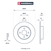 MARSHALL M2000534 Диски и барабаны (легковые)