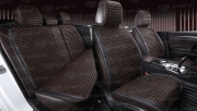PSV 136730 Накидки в машину чехлы универсальные PSV Bliss PRO Skin (Черно-Коричневый), комплект на весь салон, мокрая кожа