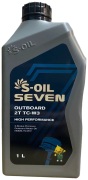 S-Oil E107736 Масло моторное OUTBOARD 2T TC-W3 полусинтетическое 1л.