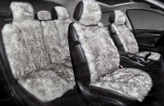 PSV 137726 Накидки в машину универсальные меховые PSV Mutton Extra (Бело-Серый), комплект на весь салон