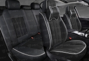 PSV 137903 Накидки в машину на сиденья весь салон 5D PSV Wonder (Черный/Отстрочка белая)