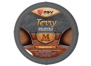 PSV 114062 Чехол на руль оплетка натуральная кожа  TERRY серый, размер M 37-39 см