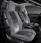 PSV 137781 Накидка на сиденье меховая универсальная PSV Fox Premium FRONT (Темно-Серый), 1 штука