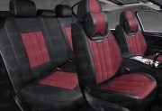 PSV 137882 Накидки в машину на сиденья весь салон 5D PSV Continental (Черно-бордовый)